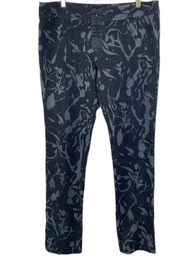 Bisou Bisou Black Patterned bottom ankle zip Skinny pants